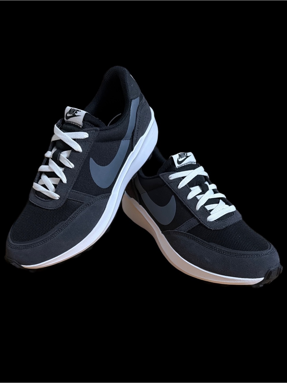 Nike Waffle Nav Mens 11 Black & Gray Low-Pro Sneakers *NEW*